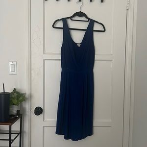 Aritzia Wilfred blue silk dress